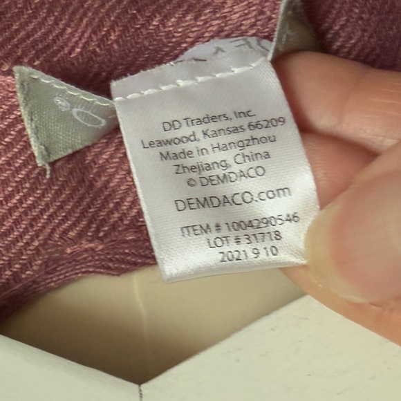 Demdaco Women Poncho Shawl Wrap Kimono Pink Striped Boho Beach Cover Up One Size - Picture 4 of 6